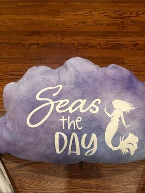 Lavender 'Seas the Day' Mermaid Accent Pillow